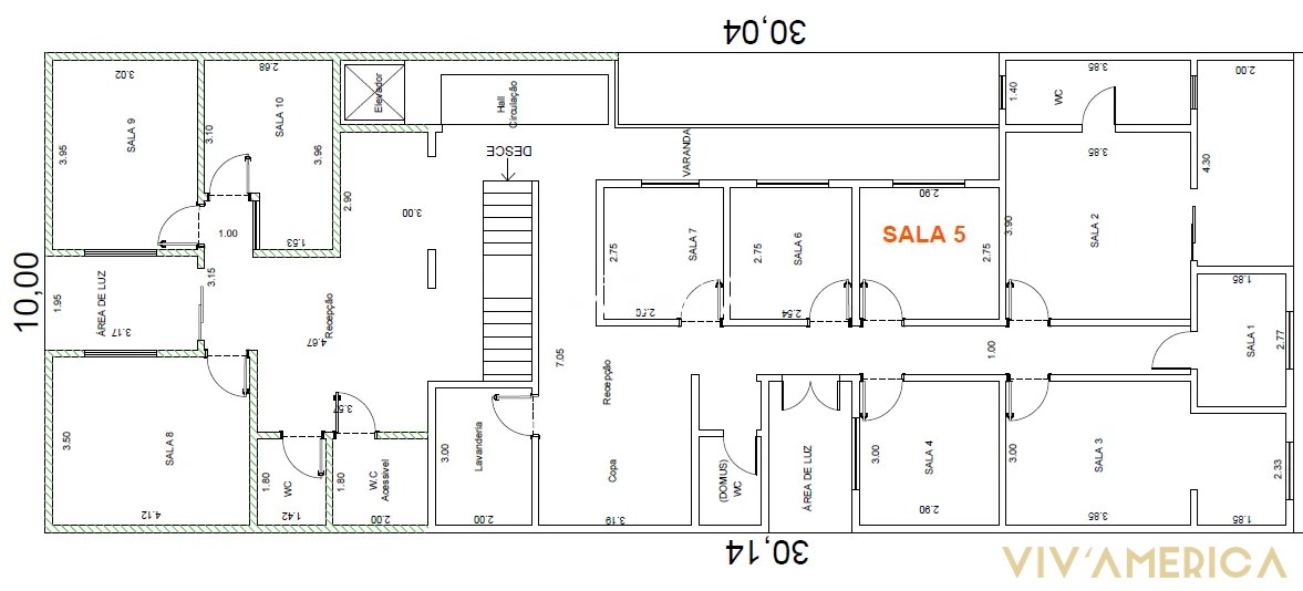 Sala comercial para alugar, 8 m² no Jardim dos Colibris