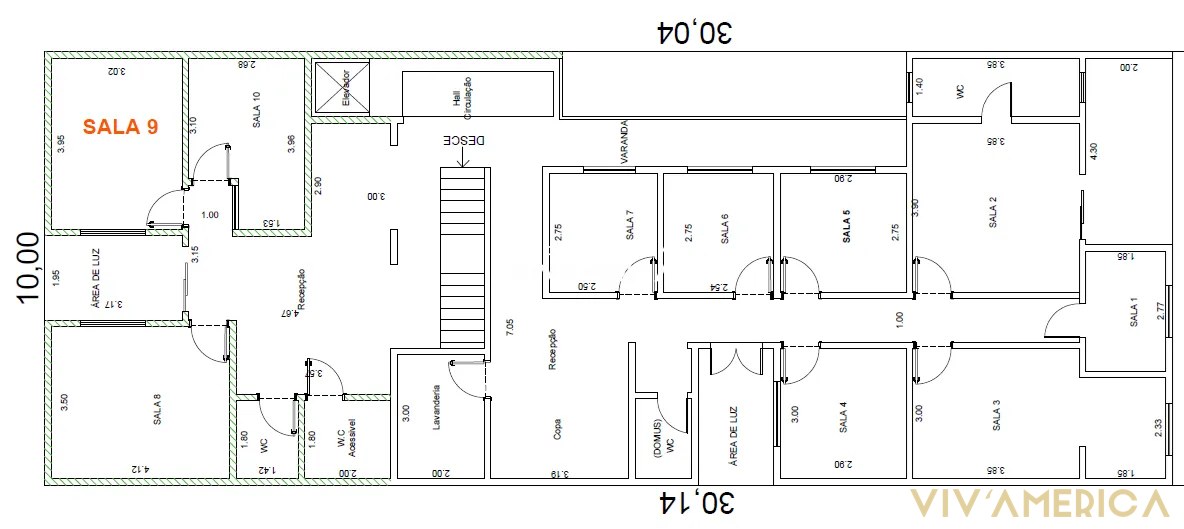 Sala comercial para alugar, 13 m² no Jardim dos Colibris