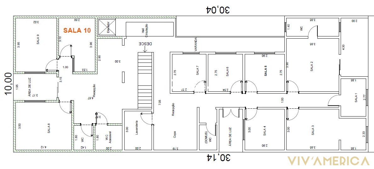 Sala comercial para alugar, 12 m² no Jardim dos Colibris